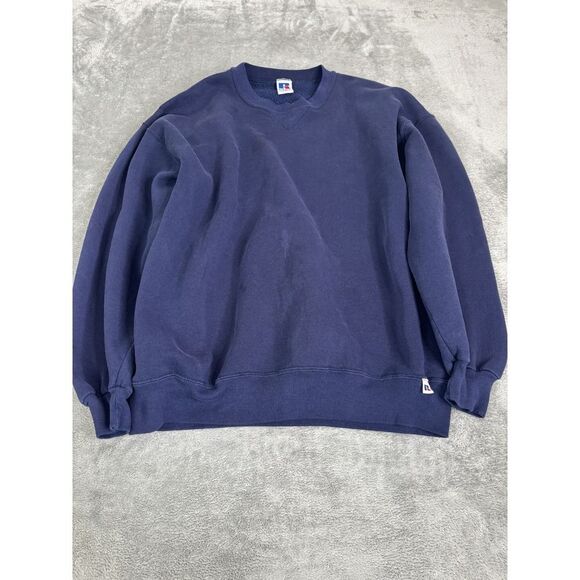 Vintage 90s Russell Athletic Pullover Sweatshirt Men's Size XL Blue - Picture 1 of 11